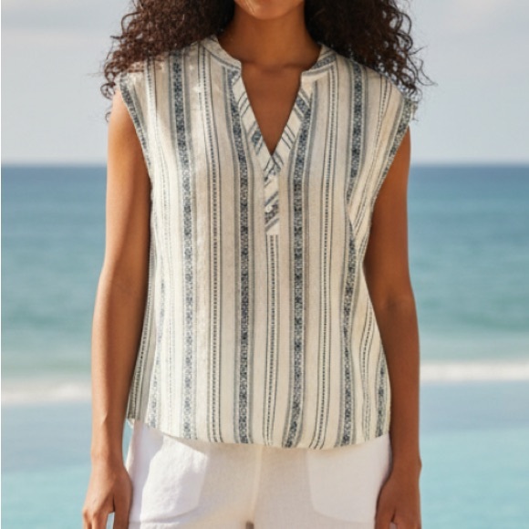 Liverpool Tops - Liverpool‎ Los Angeles Women's Linen Blend Oversized Sleeveless Top, Size S, NWT